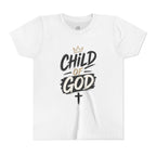 Child of God Youth Tee — Christian Kids Short Sleeve Shirt (faith, baptism, Sunday School)