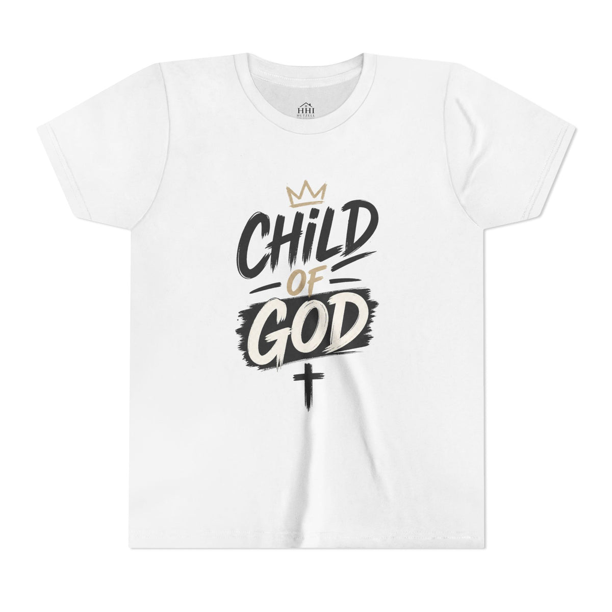 Child of God Youth Tee — Christian Kids Short Sleeve Shirt (faith, baptism, Sunday School)