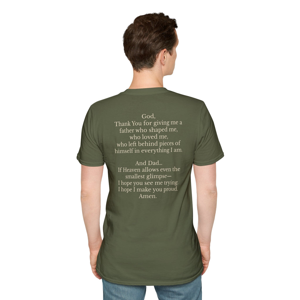 Memorial Prayer T-Shirt — 'God, Thank You for Giving Me a Father' Tribute Tee