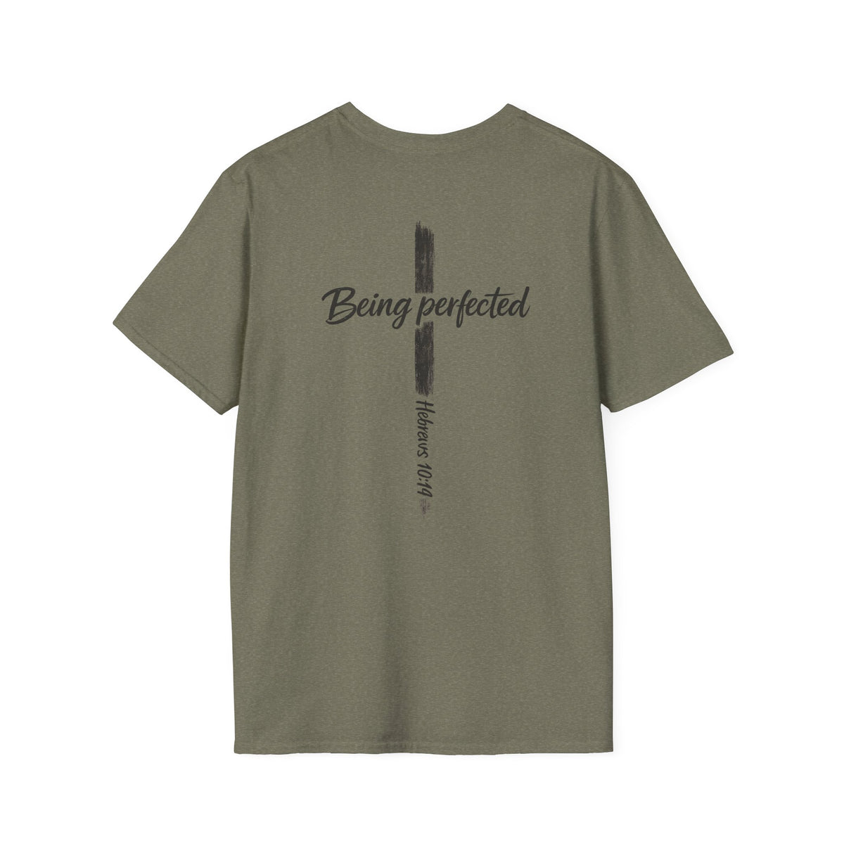 Being perfected T-Shirt — Inspirational Christian Cross Tee (Hebrews 10:14)
