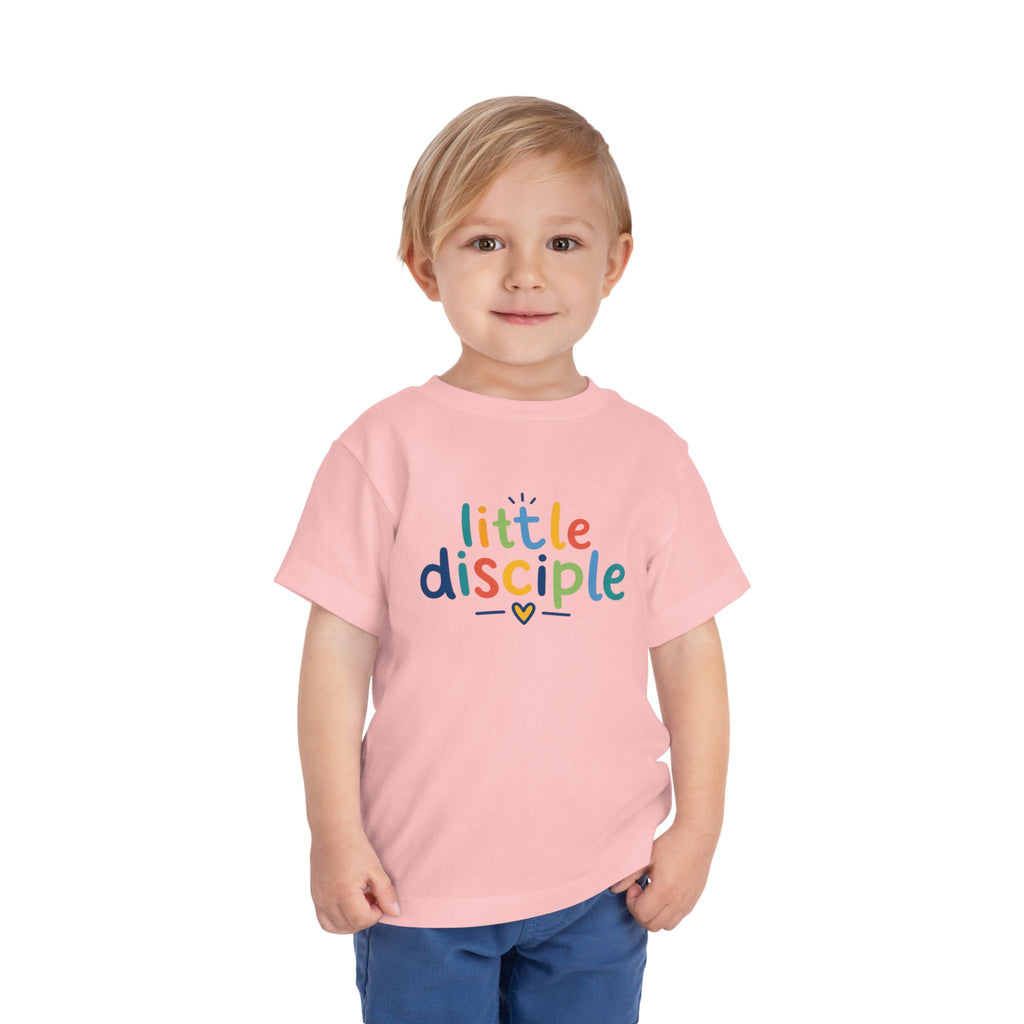 Toddler Tee — "Little Disciple" Colorful Christian Kids Shirt