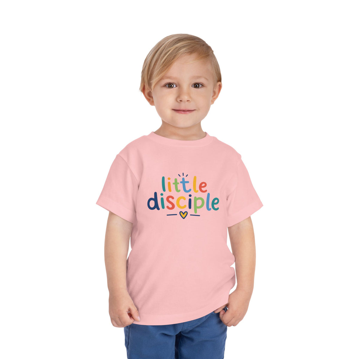Toddler Tee — "Little Disciple" Colorful Christian Kids Shirt
