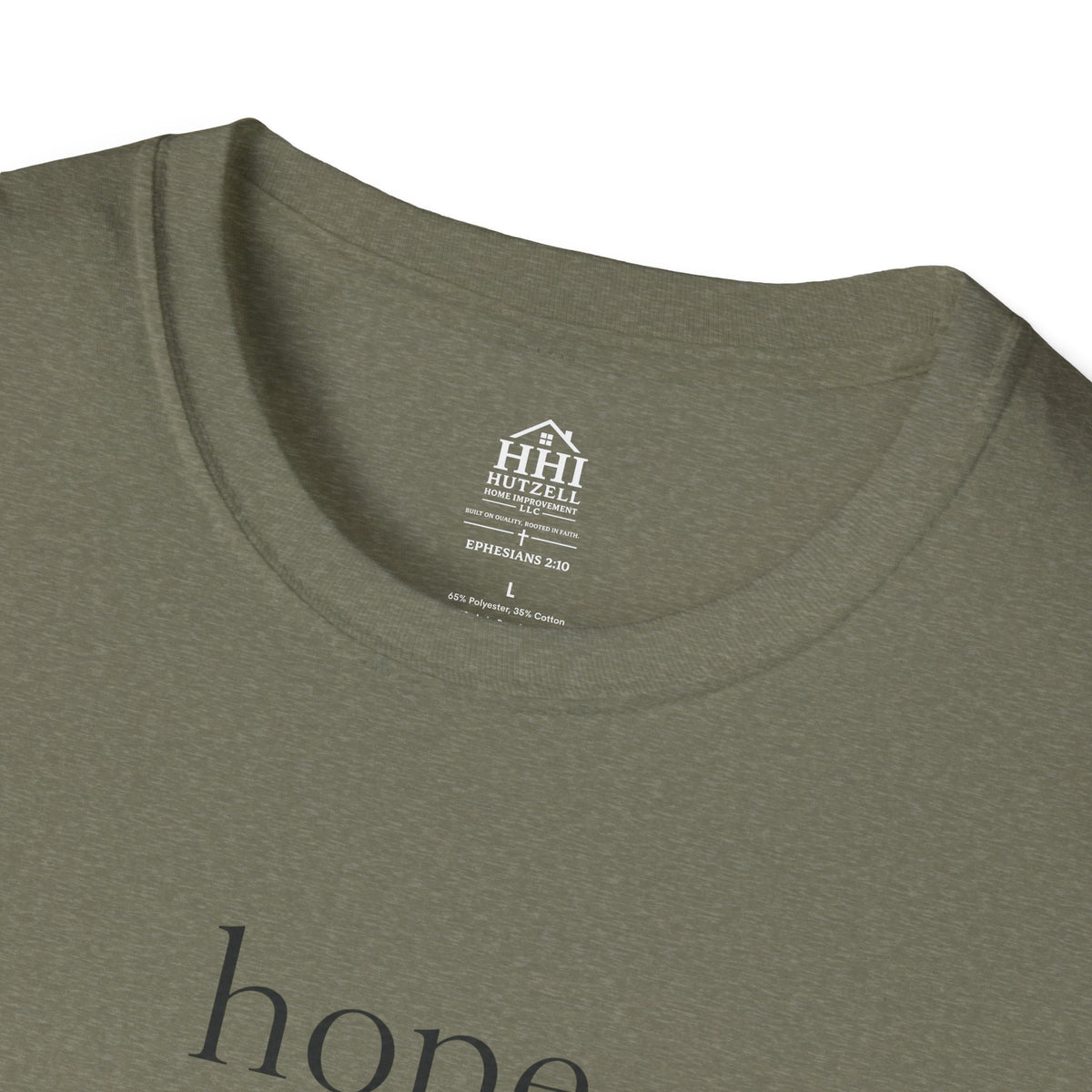 T-Shirt — 'hope' Script Tee with Cross Minimalist Christian Faith Design