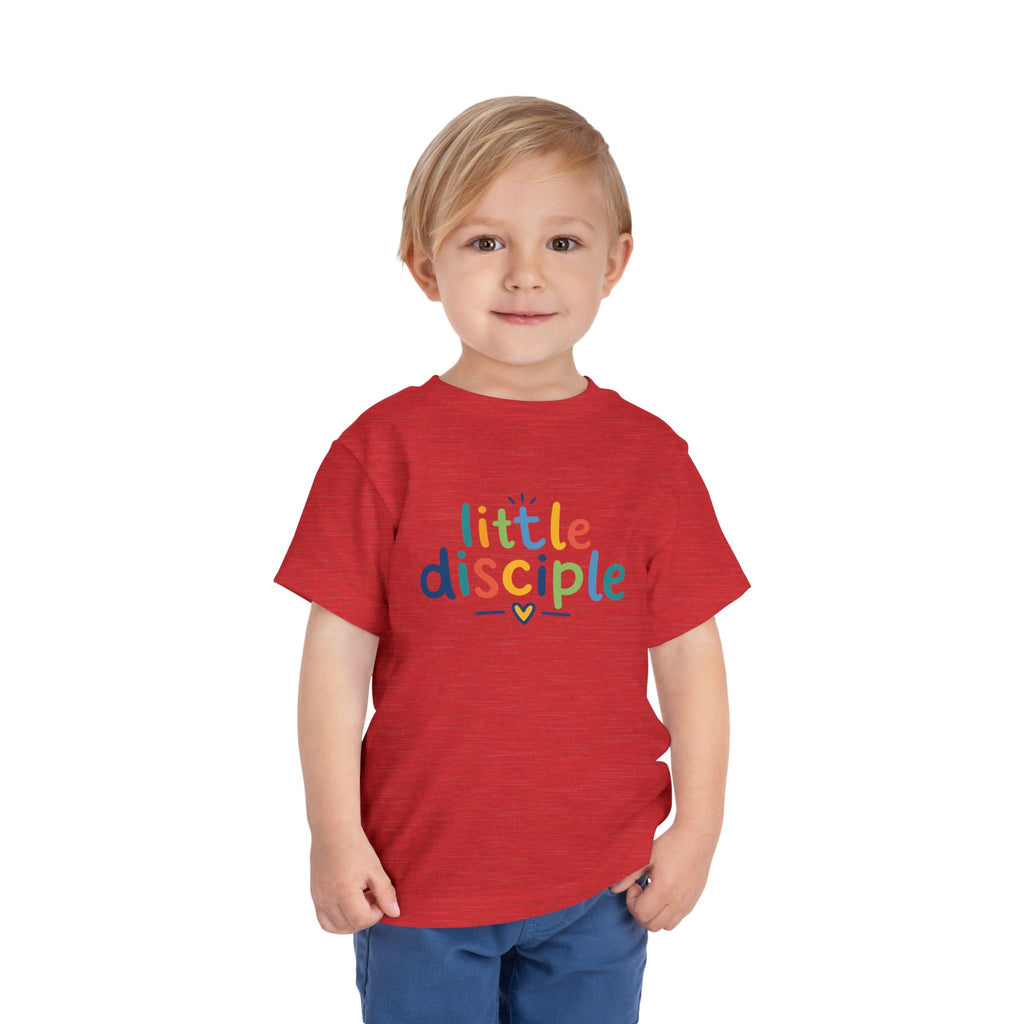 Toddler Tee — "Little Disciple" Colorful Christian Kids Shirt