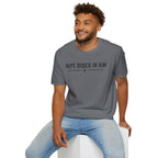 Hope Rises In Him T-Shirt — Christian Faith Inspirational Tee with Cross