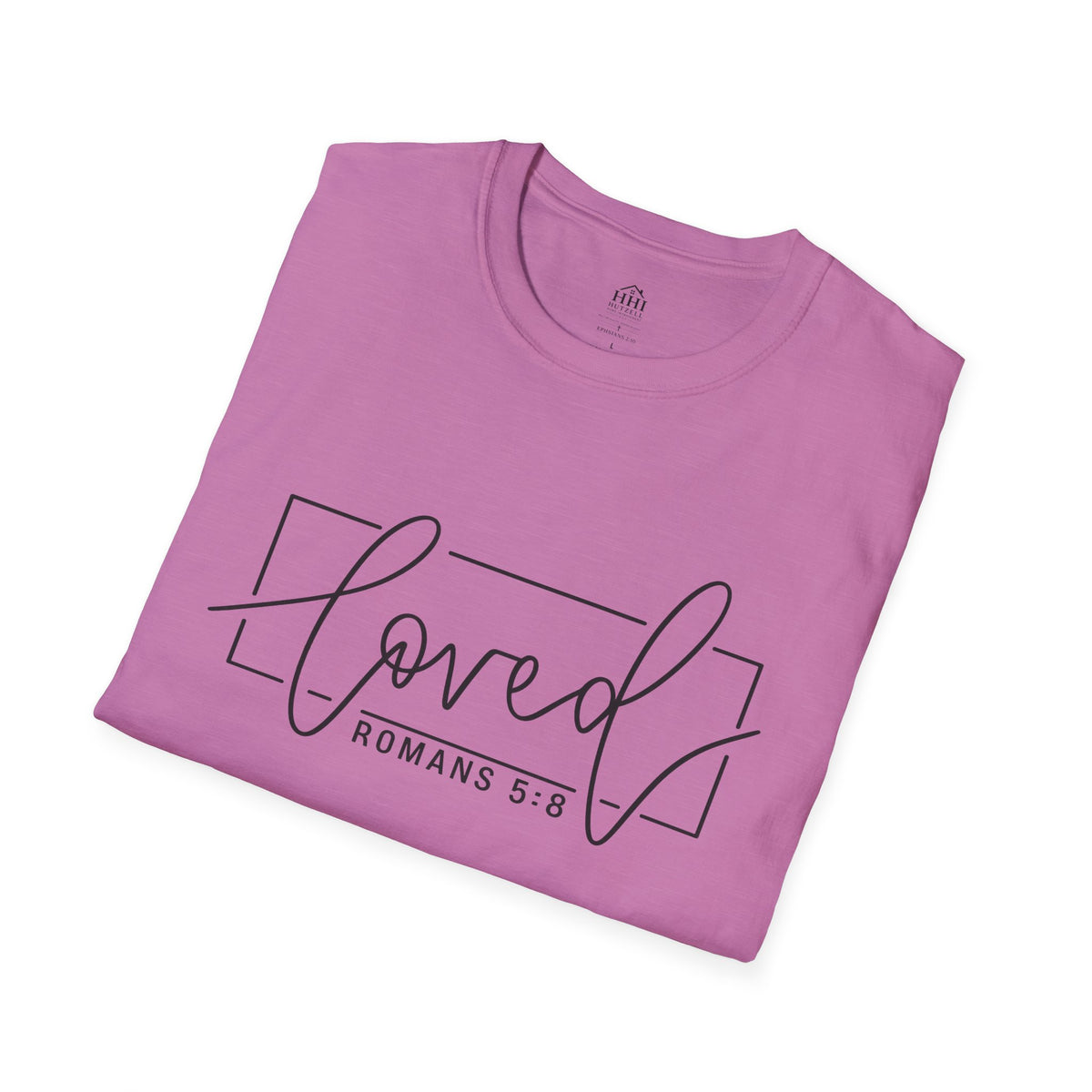 Loved Romans 5:8 Christian T-Shirt | Minimalist Faith Graphic Tee