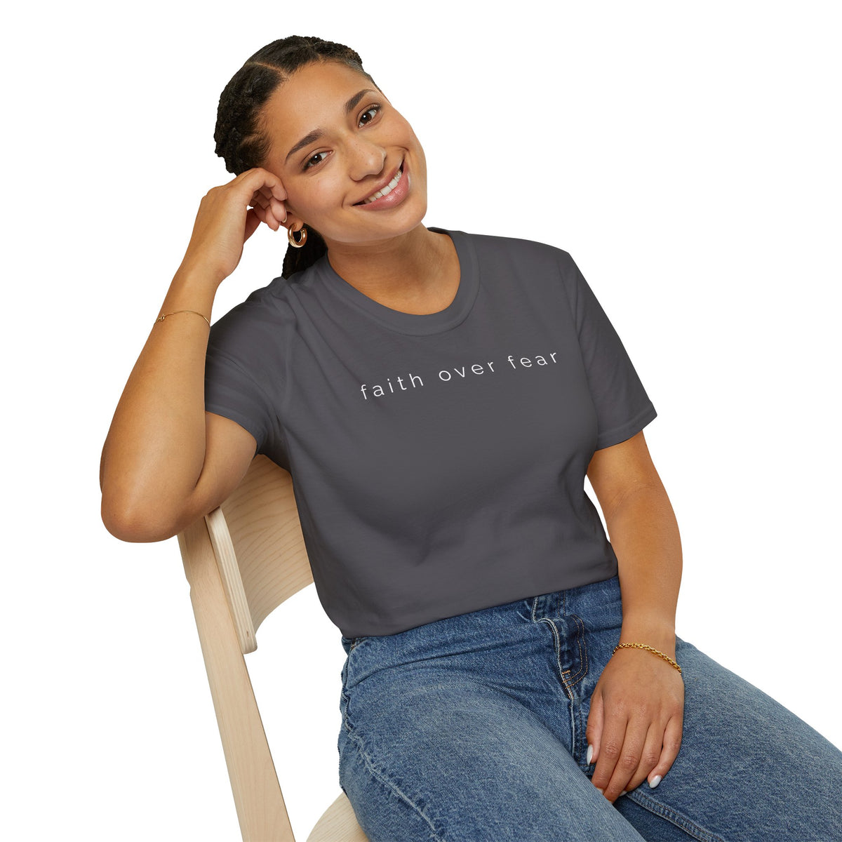 Faith Over Fear T-Shirt — Minimal Christian Inspirational Tee