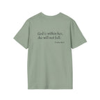 Personalized Mama T-Shirt — 'God is within her, she will not fall' Psalm 46:5 Christian Mom Tee