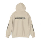 Christian Hoodie — "Ephesians 1:7" Cross Front, "But Forgiven." Back, "Not Finished / Not Perfect" Sleeve