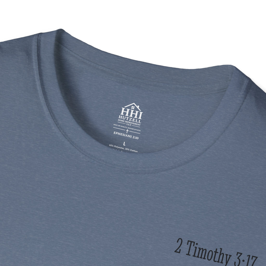 Equipped Cross T-Shirt — Christian Faith Shirt with 'Equipped' Back Print and 2 Timothy 3:17 Chest