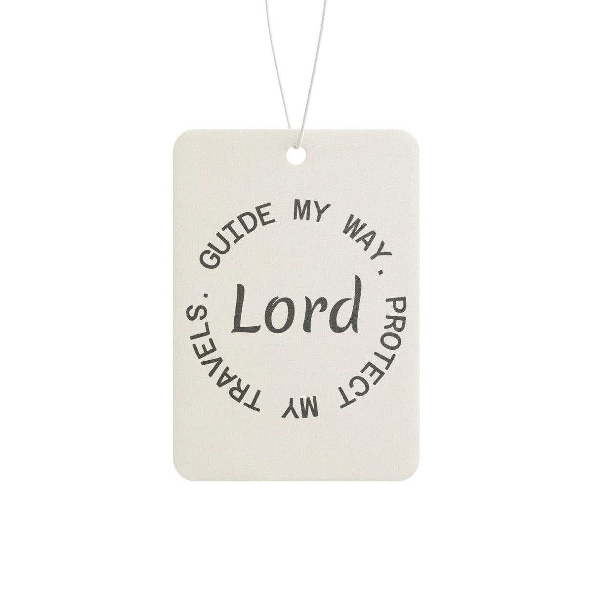 Car Air Freshener — "Lord, Guide My Way, Protect My Travels" Religious Scented Air Freshener