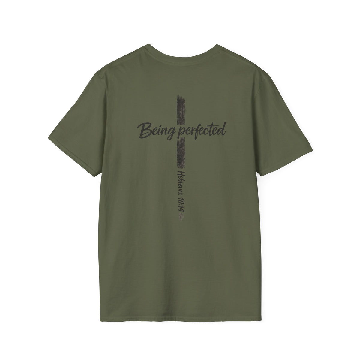 Being perfected T-Shirt — Inspirational Christian Cross Tee (Hebrews 10:14)