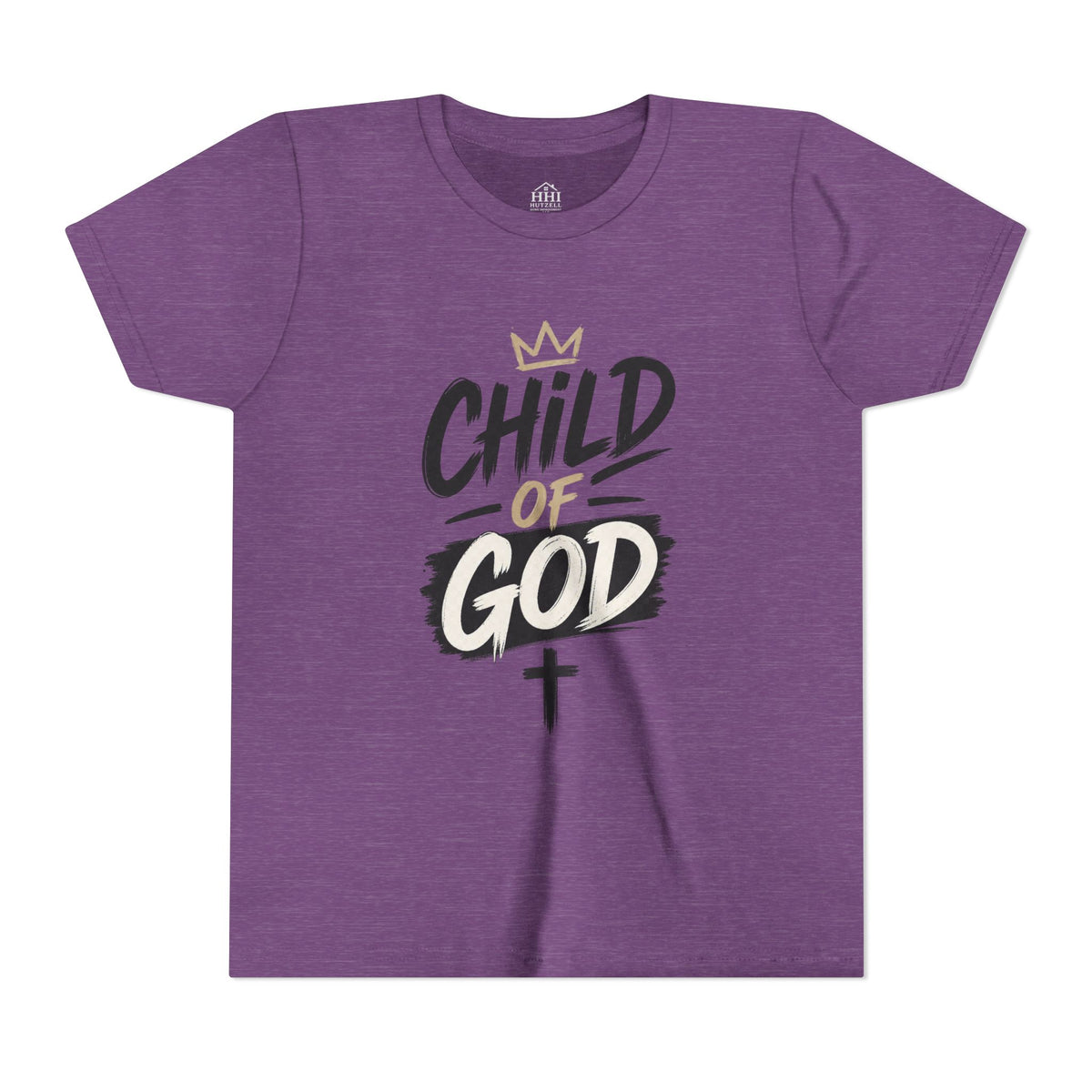 Child of God Youth Tee — Christian Kids Short Sleeve Shirt (faith, baptism, Sunday School)