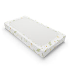 Personalized Baby Changing Pad Cover — Neutral Green Woodland Nameable Design