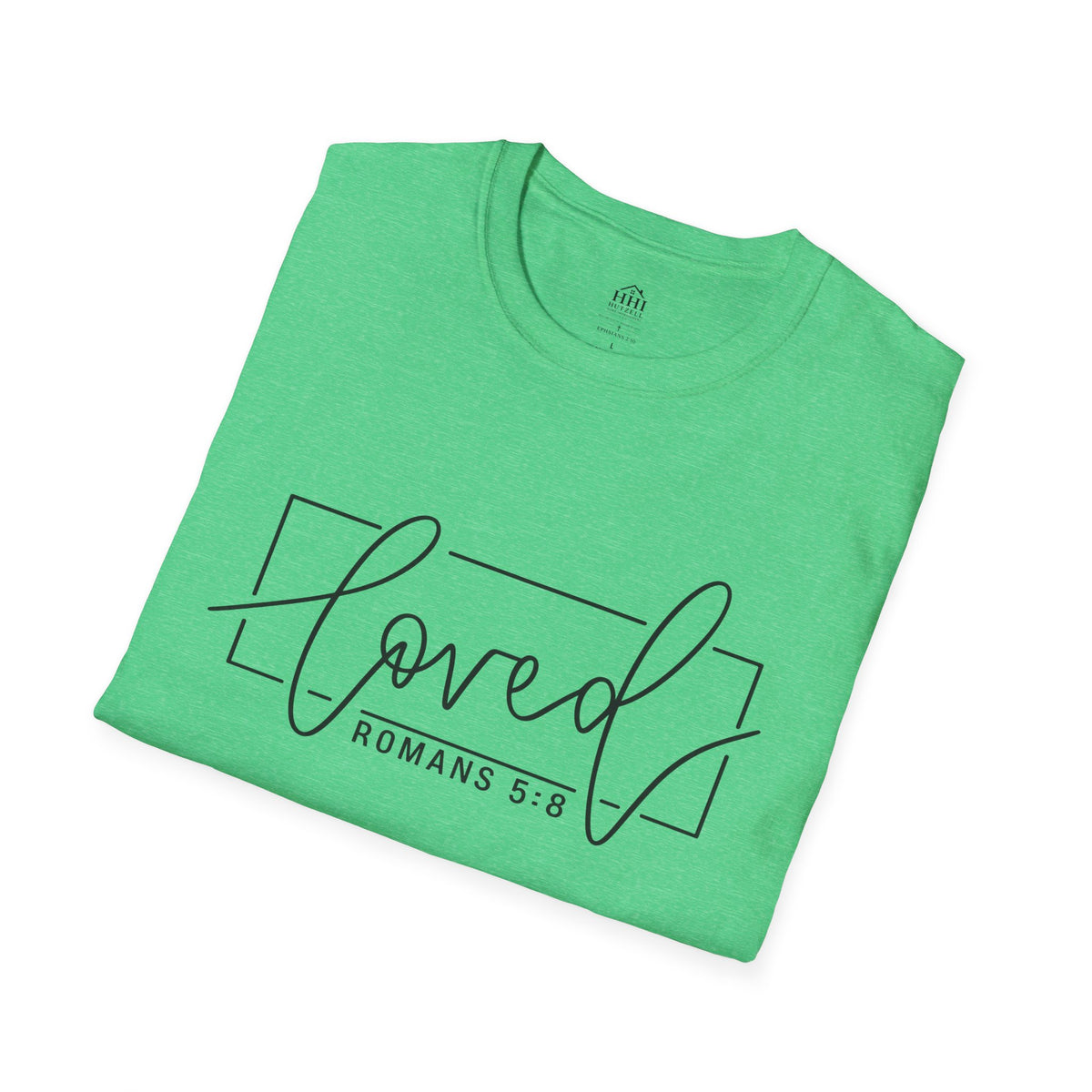 Loved Romans 5:8 Christian T-Shirt | Minimalist Faith Graphic Tee