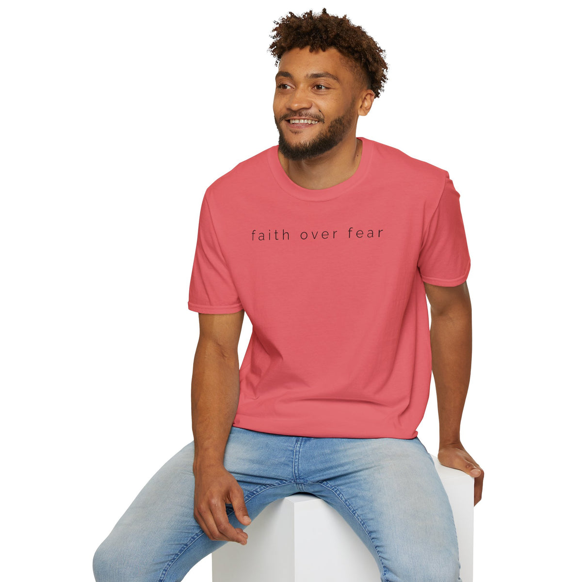 Faith Over Fear T-Shirt — Minimal Christian Inspirational Tee