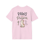 Cat 'Paws and Prayers' T-Shirt — Cute Christian Cat Graphic Tee