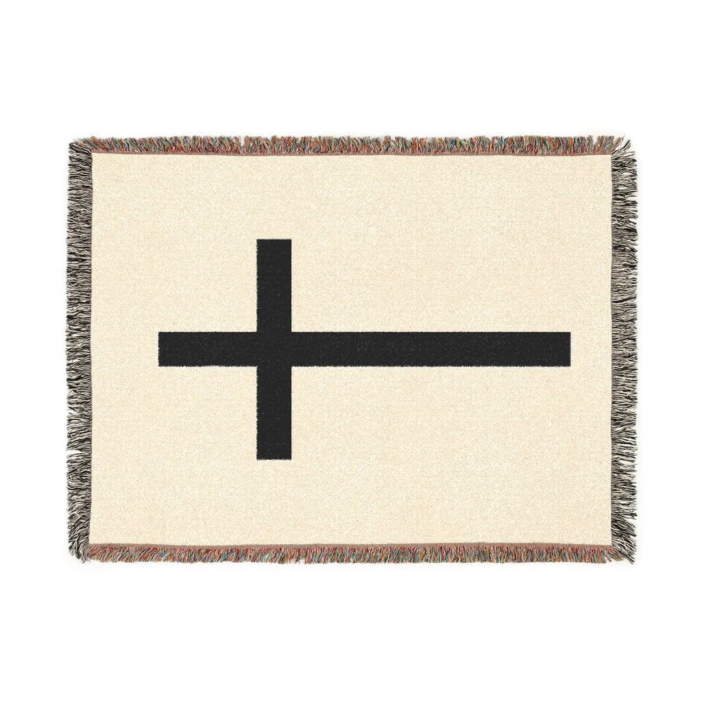 PERSONALIZABLE Woven Blanket —  Keep the cross or use your own image!