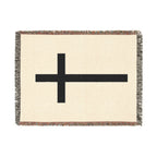 PERSONALIZABLE Woven Blanket —  Keep the cross or use your own image!