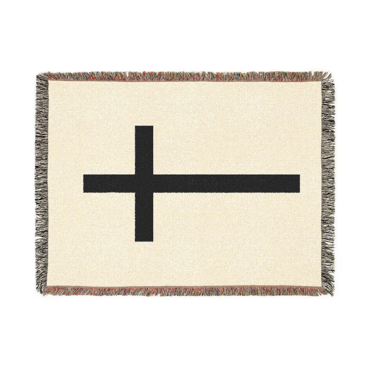 PERSONALIZABLE Woven Blanket —  Keep the cross or use your own image!
