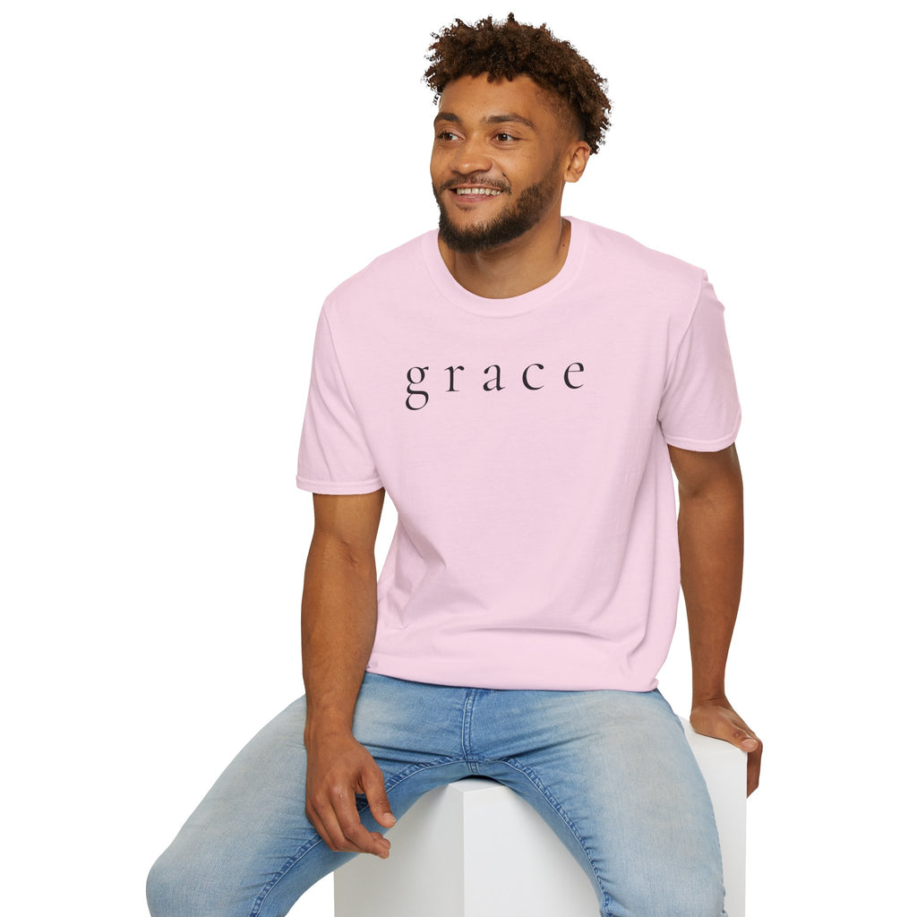 Grace Script T-Shirt — Minimalist Christian Faith Tee