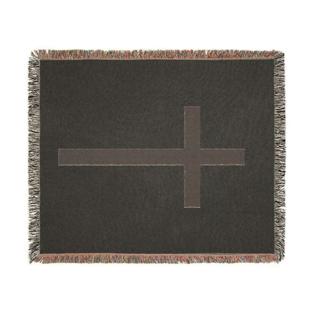 PERSONALIZABLE Woven Blanket —  Keep the cross or use your own image!