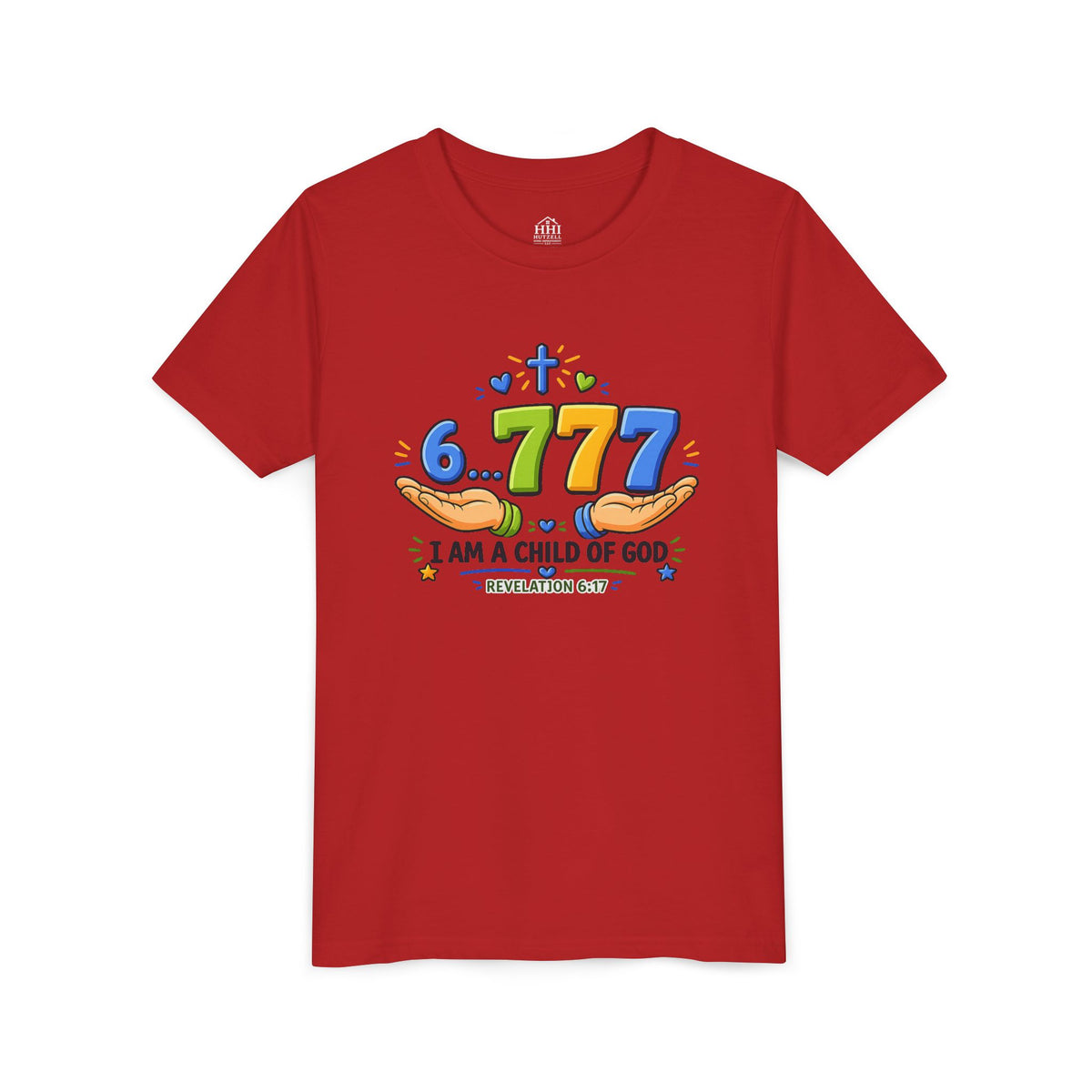 Youth Christian Tee - "6.777 I Am a Child of God" Kids Short Sleeve Shirt