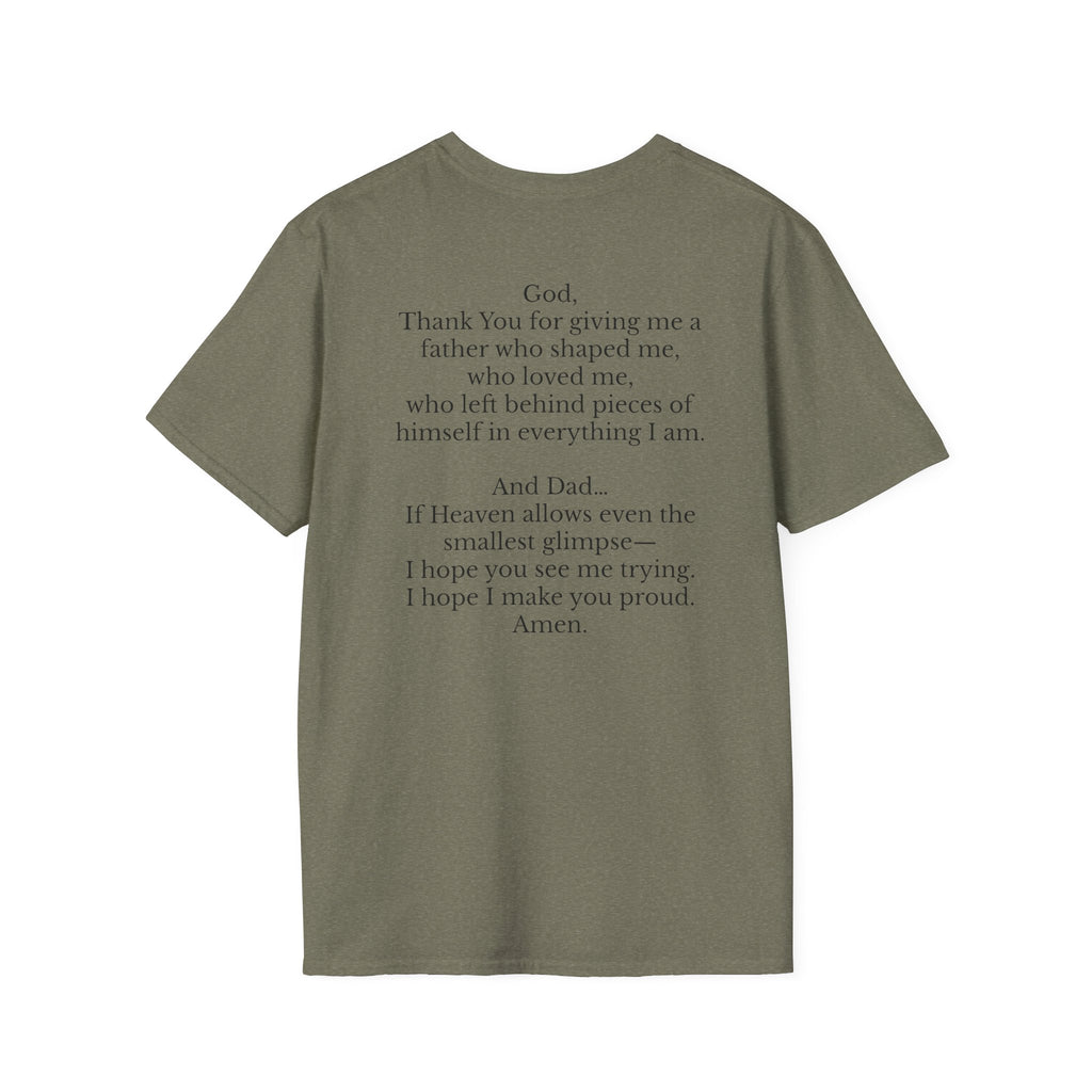 Memorial Prayer T-Shirt — 'God, Thank You for Giving Me a Father' Tribute Tee