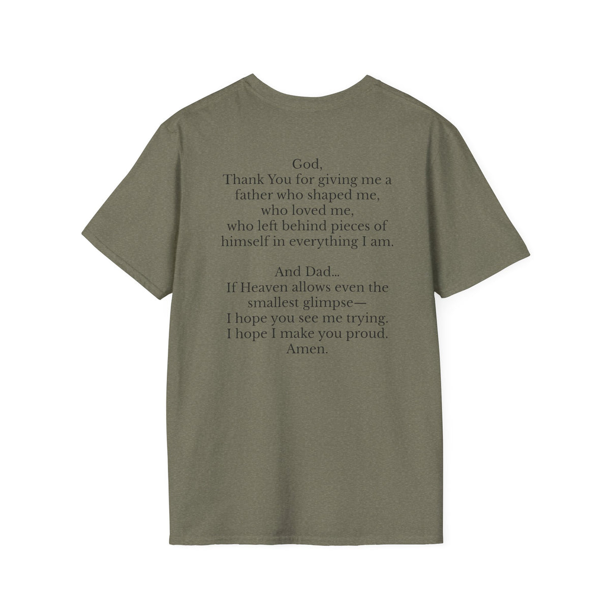 Memorial Prayer T-Shirt — 'God, Thank You for Giving Me a Father' Tribute Tee