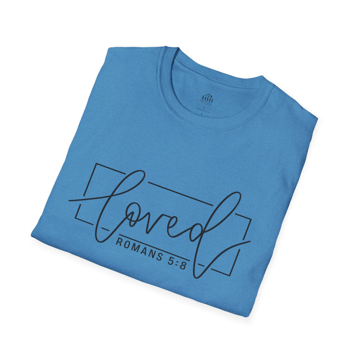 Loved Romans 5:8 Christian T-Shirt | Minimalist Faith Graphic Tee