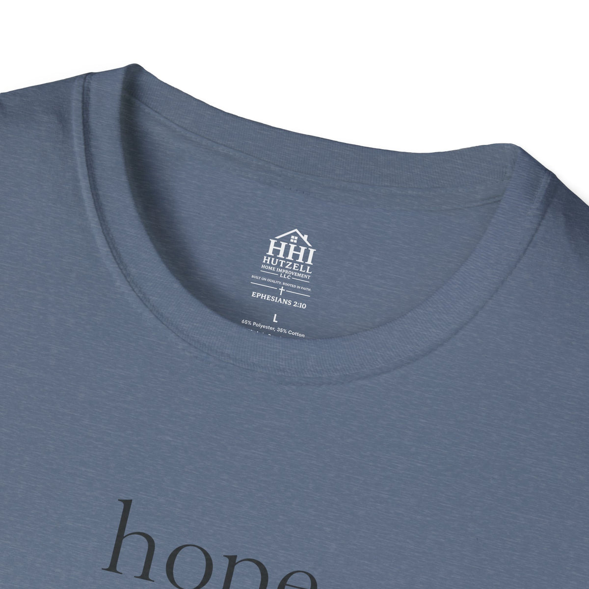T-Shirt — 'hope' Script Tee with Cross Minimalist Christian Faith Design