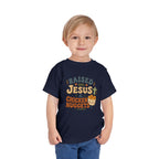 Toddler Tee – “Raised on Jesus & Chicken Nuggets” Cute Faith Kids Shirt