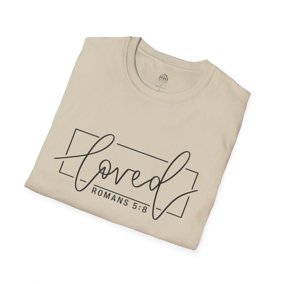 Loved Romans 5:8 Christian T-Shirt | Minimalist Faith Graphic Tee