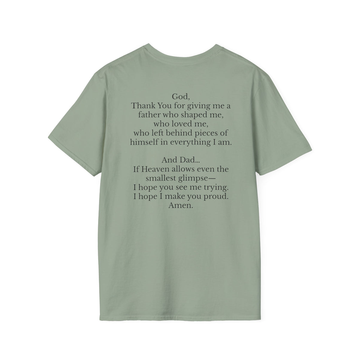 Memorial Prayer T-Shirt — 'God, Thank You for Giving Me a Father' Tribute Tee