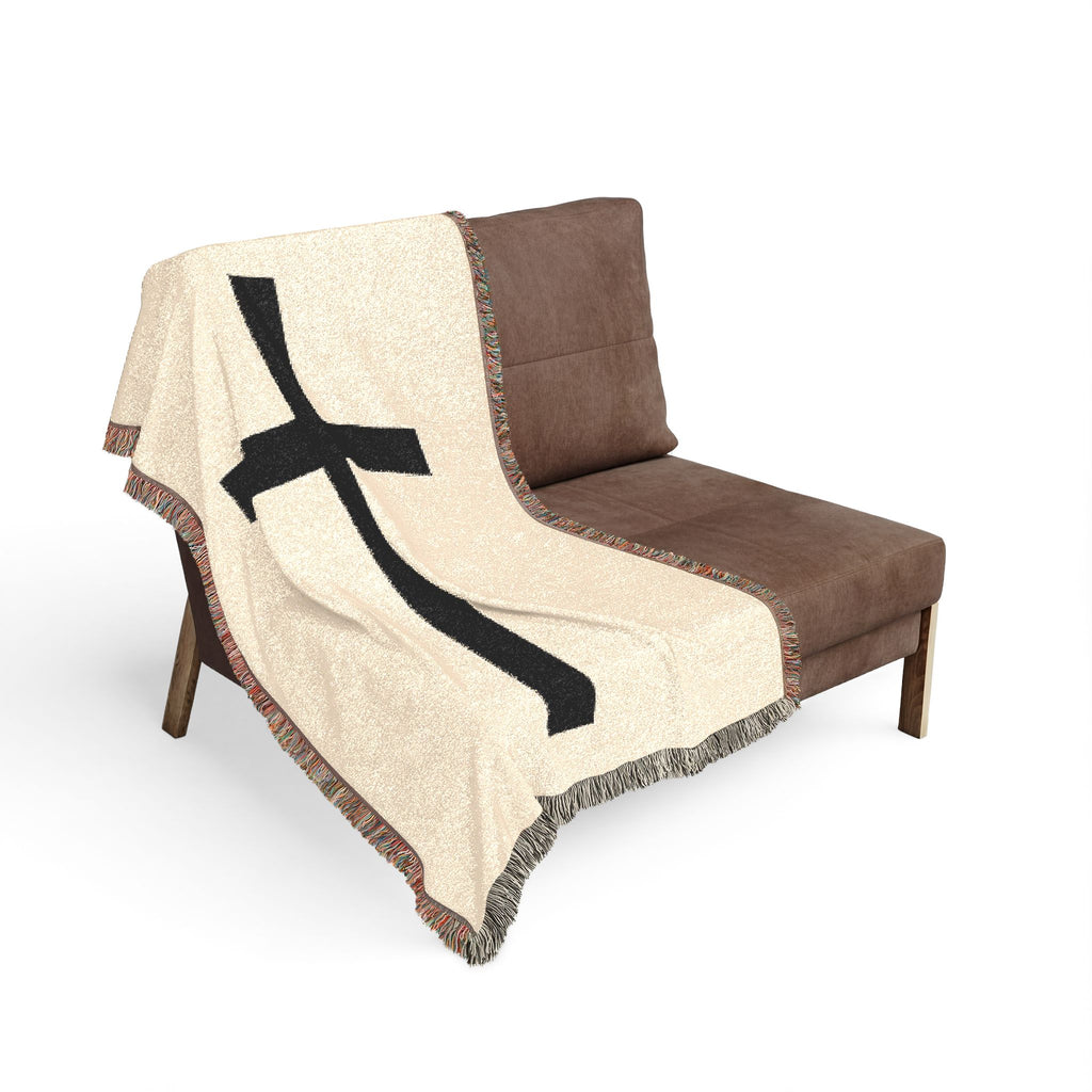 PERSONALIZABLE Woven Blanket —  Keep the cross or use your own image!
