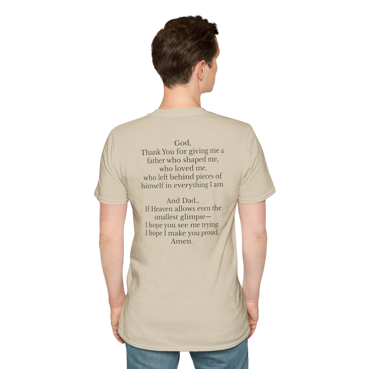 Memorial Prayer T-Shirt — 'God, Thank You for Giving Me a Father' Tribute Tee