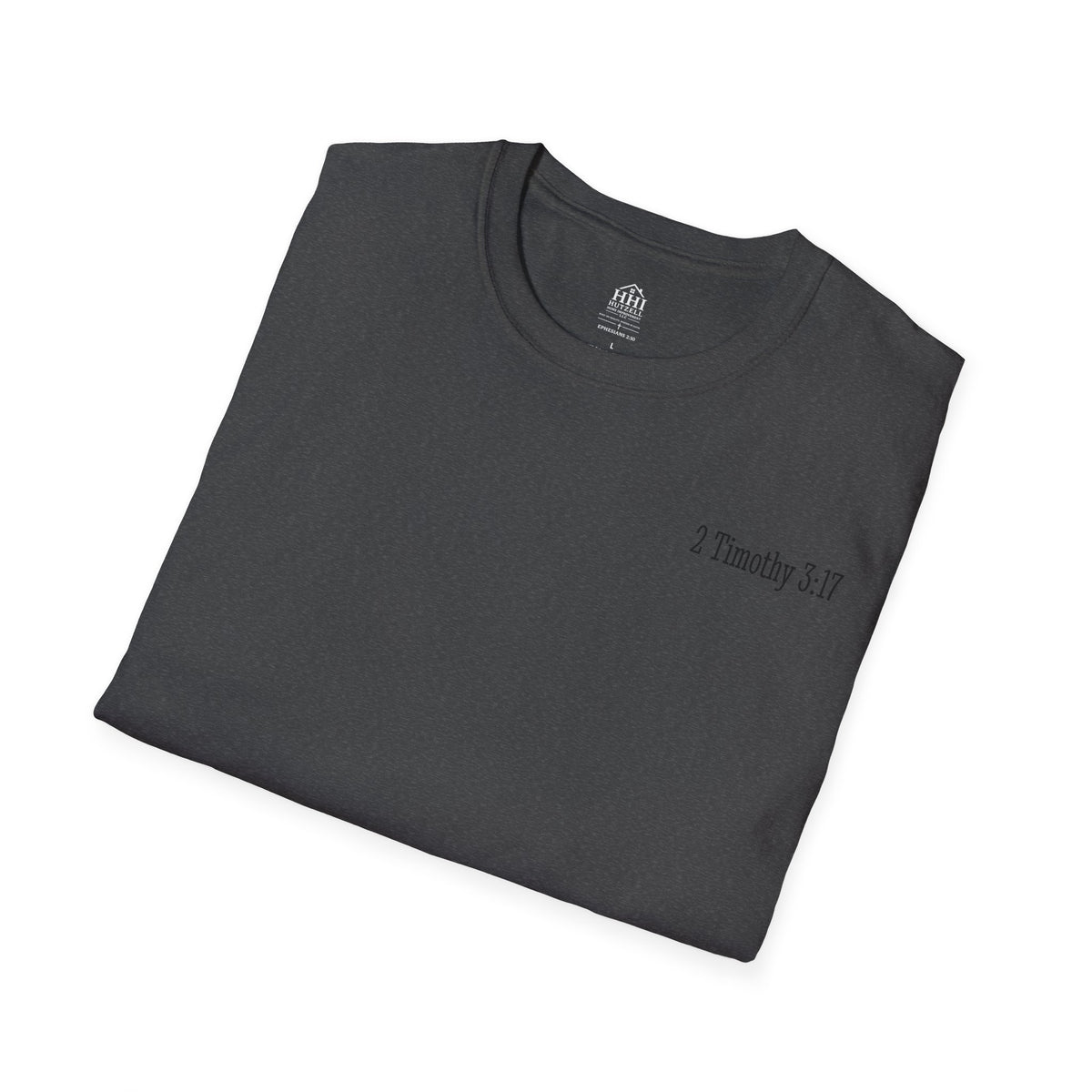 Equipped Cross T-Shirt — Christian Faith Shirt with 'Equipped' Back Print and 2 Timothy 3:17 Chest