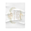 Personalized Baby Blanket - "For this child we have prayed" Floral Nursery Fleece