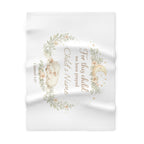 Personalized Baby Blanket - "For this child we have prayed" Floral Nursery Fleece