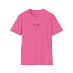 T-Shirt — 'hope' Script Tee with Cross Minimalist Christian Faith Design