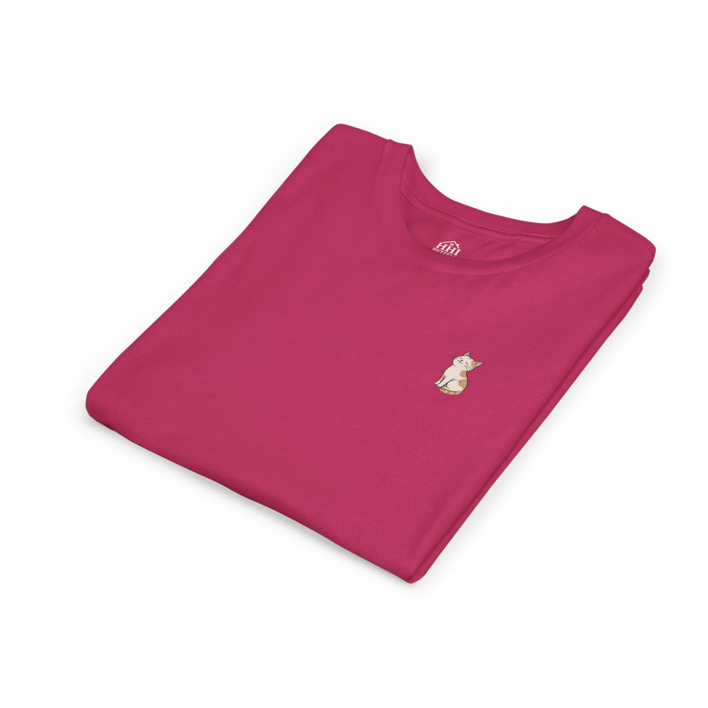 Youth Tee — "Paws and Prayers" Cat Graphic