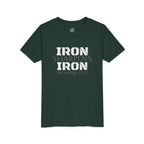 Youth Tee — "Iron Sharpens Iron" Proverbs 27:17 Christian Shirt