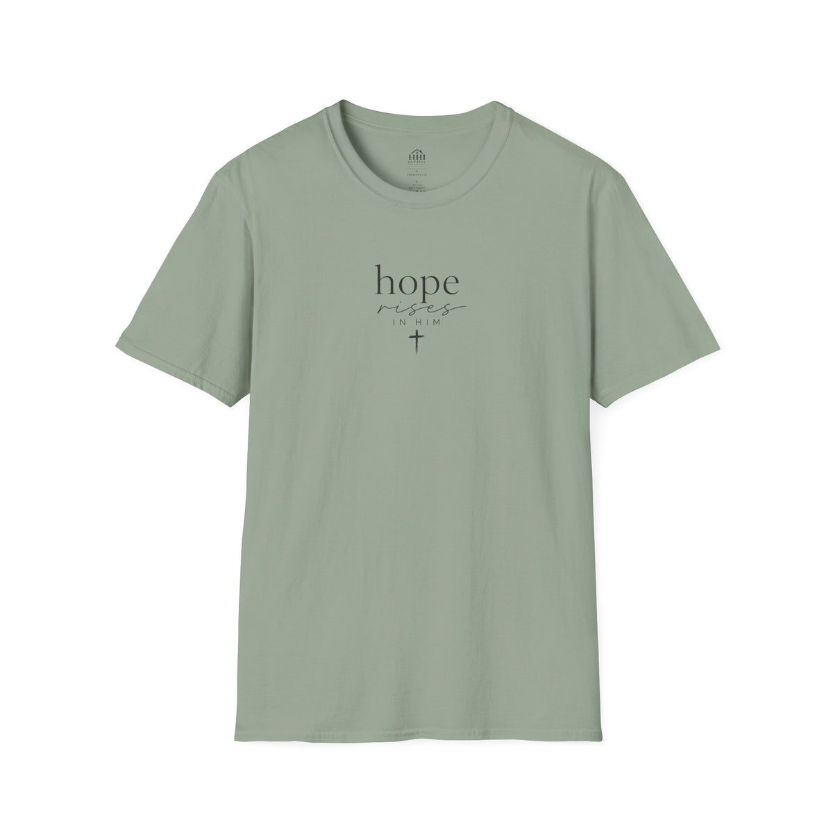 T-Shirt — 'hope' Script Tee with Cross Minimalist Christian Faith Design