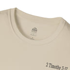 Equipped Cross T-Shirt — Christian Faith Shirt with 'Equipped' Back Print and 2 Timothy 3:17 Chest