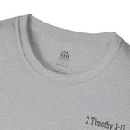 Equipped Cross T-Shirt — Christian Faith Shirt with 'Equipped' Back Print and 2 Timothy 3:17 Chest