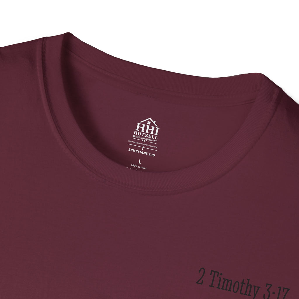 Equipped Cross T-Shirt — Christian Faith Shirt with 'Equipped' Back Print and 2 Timothy 3:17 Chest