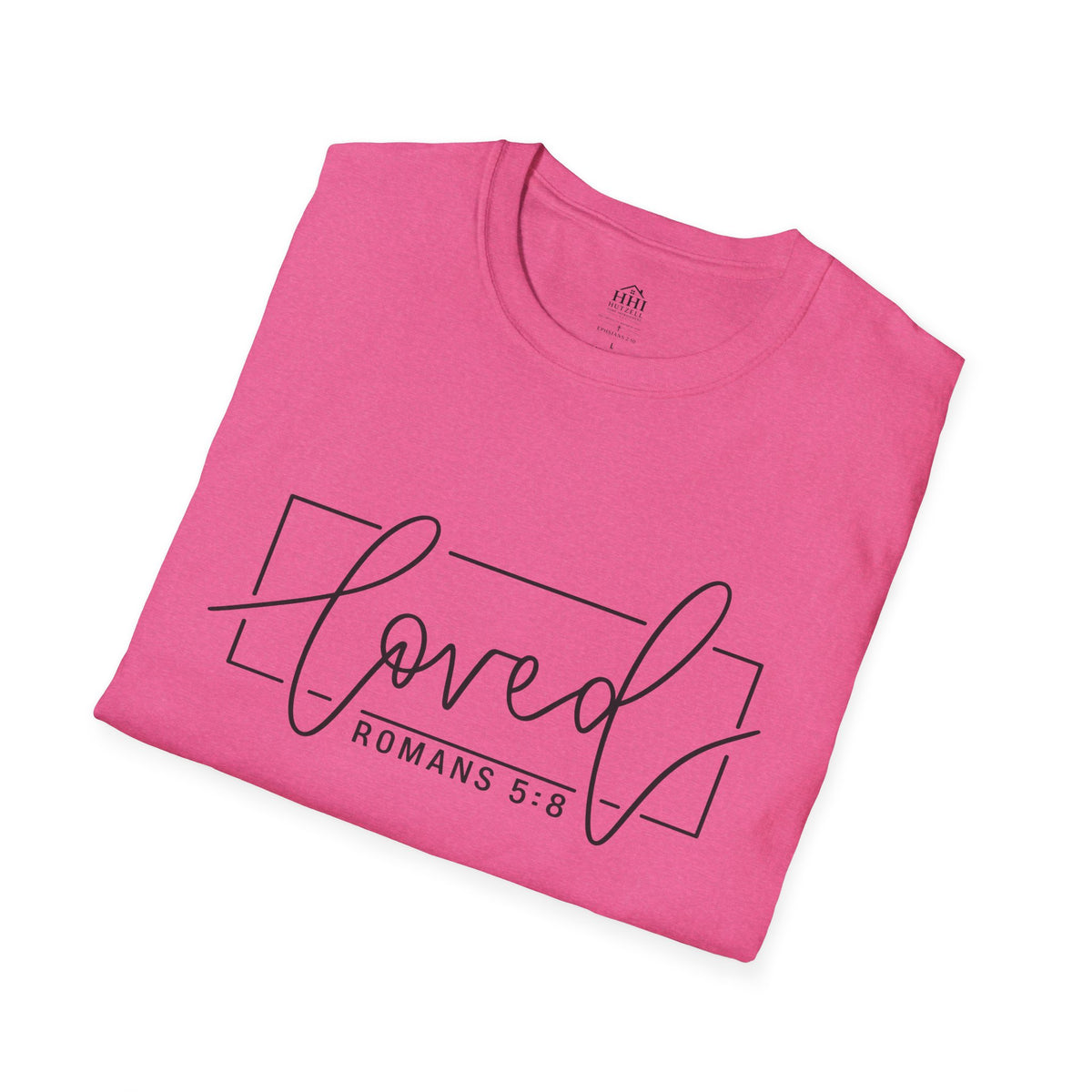 Loved Romans 5:8 Christian T-Shirt | Minimalist Faith Graphic Tee