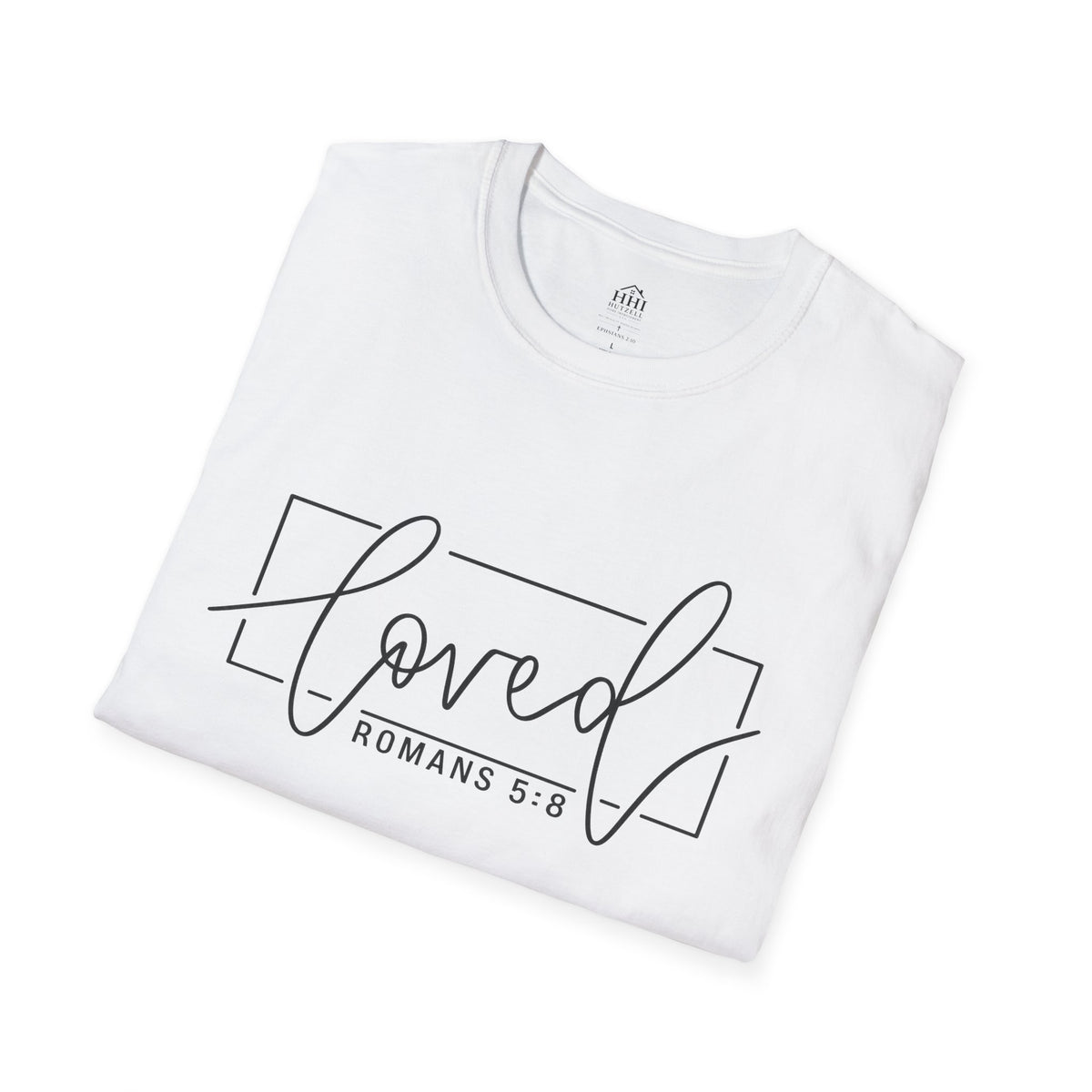 Loved Romans 5:8 Christian T-Shirt | Minimalist Faith Graphic Tee