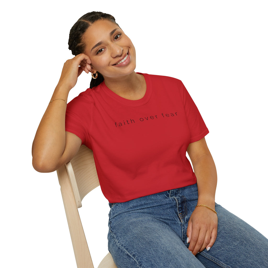 Faith Over Fear T-Shirt — Minimal Christian Inspirational Tee